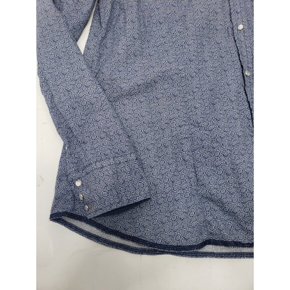 Roper Wear The West Shirt Mens XL Pearl Snap Long Sleeve With Chest Pockets - Picture 2 of 11